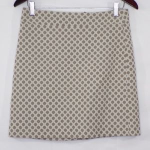 Loft Weaved and Circle Print Skirt, Sz 2,